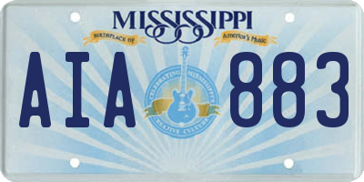 MS license plate AIA883