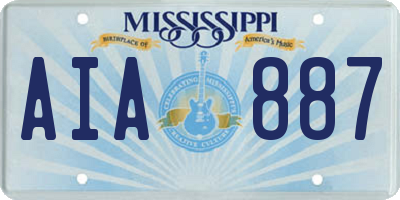 MS license plate AIA887
