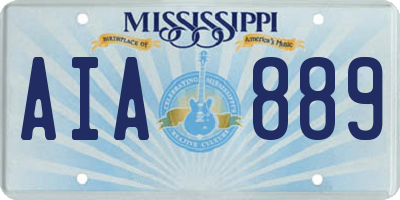 MS license plate AIA889