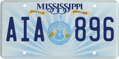 MS license plate AIA896