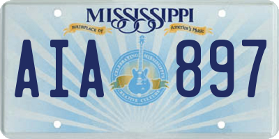 MS license plate AIA897