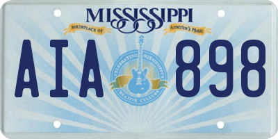 MS license plate AIA898