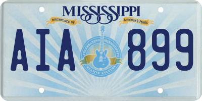 MS license plate AIA899