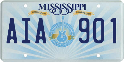 MS license plate AIA901