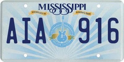 MS license plate AIA916