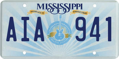MS license plate AIA941