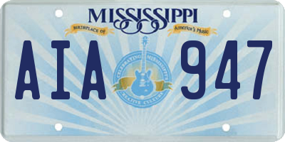 MS license plate AIA947