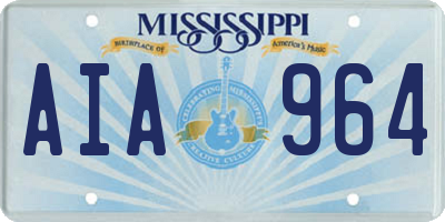MS license plate AIA964