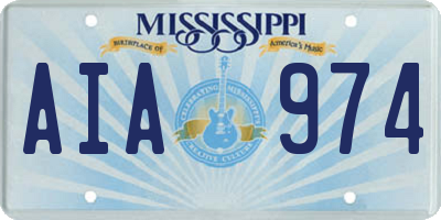 MS license plate AIA974