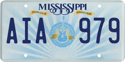 MS license plate AIA979