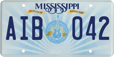 MS license plate AIB042