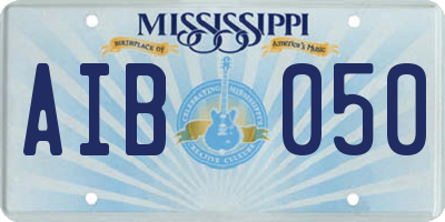 MS license plate AIB050