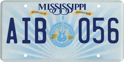 MS license plate AIB056