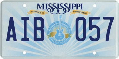 MS license plate AIB057
