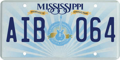 MS license plate AIB064