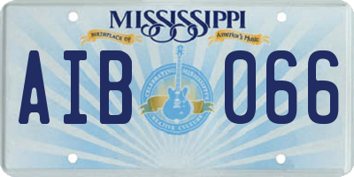 MS license plate AIB066