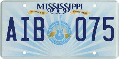 MS license plate AIB075