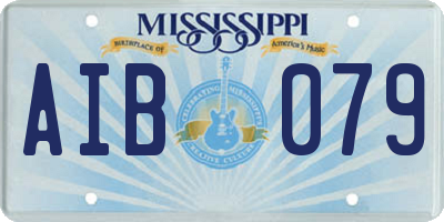 MS license plate AIB079