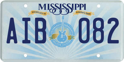 MS license plate AIB082