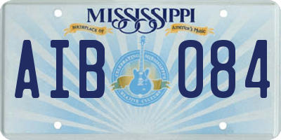 MS license plate AIB084