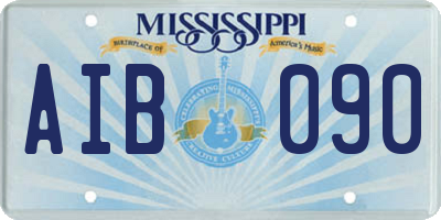 MS license plate AIB090