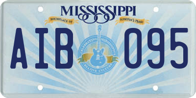 MS license plate AIB095