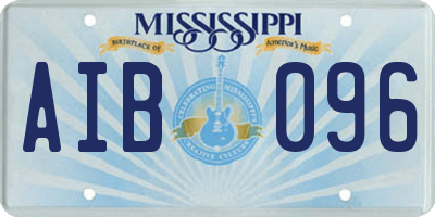 MS license plate AIB096