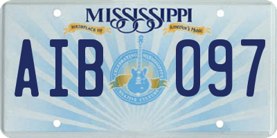 MS license plate AIB097