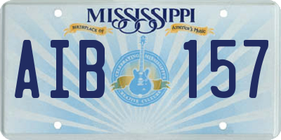 MS license plate AIB157