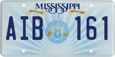 MS license plate AIB161