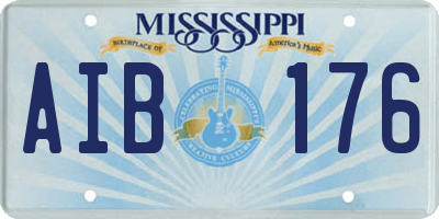 MS license plate AIB176