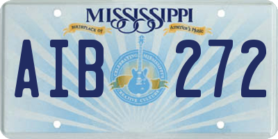MS license plate AIB272
