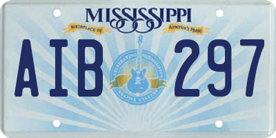 MS license plate AIB297