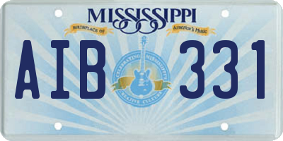 MS license plate AIB331