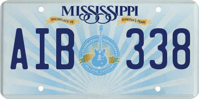 MS license plate AIB338