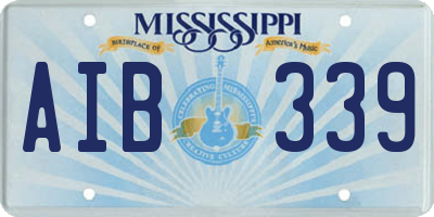 MS license plate AIB339