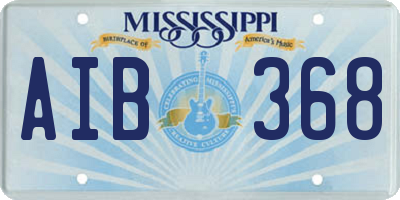 MS license plate AIB368