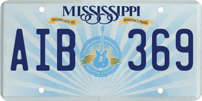 MS license plate AIB369