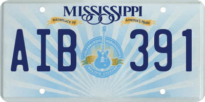 MS license plate AIB391