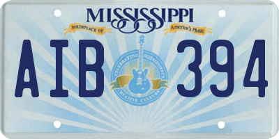 MS license plate AIB394