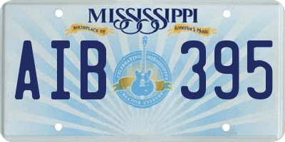 MS license plate AIB395