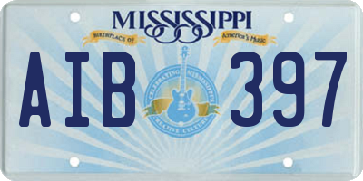 MS license plate AIB397