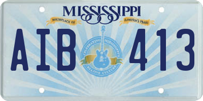 MS license plate AIB413