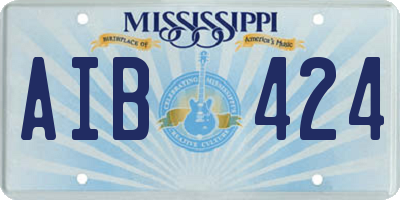 MS license plate AIB424
