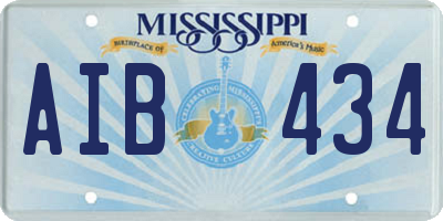 MS license plate AIB434