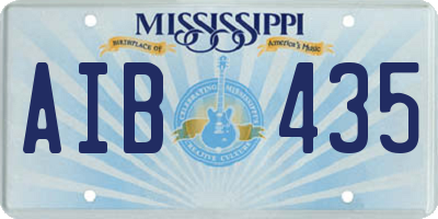 MS license plate AIB435