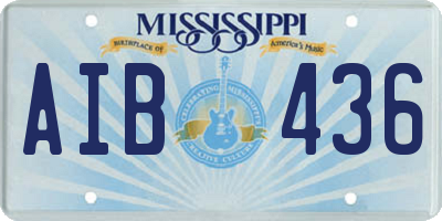 MS license plate AIB436