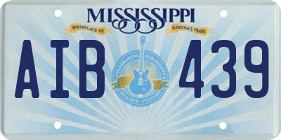 MS license plate AIB439