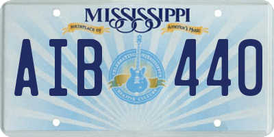 MS license plate AIB440