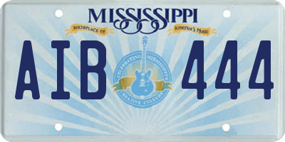 MS license plate AIB444